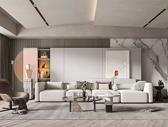 modern living room 3d model