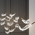 Modern Hanging Crystal Chandelier With Butterfly Shaped Design For Elegant Interior