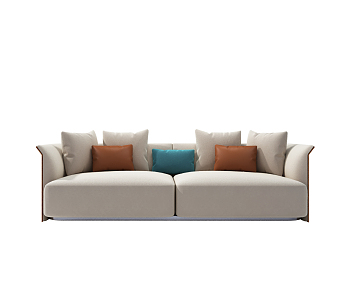 Modern double sofa 3d model