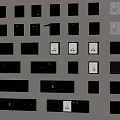 Various Modern Electrical Switches And Sockets In Different Designs On Wall 3d model
