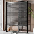 Modern Black Blinds For Indoor Window With Stylish Design And Green Plant Decoration