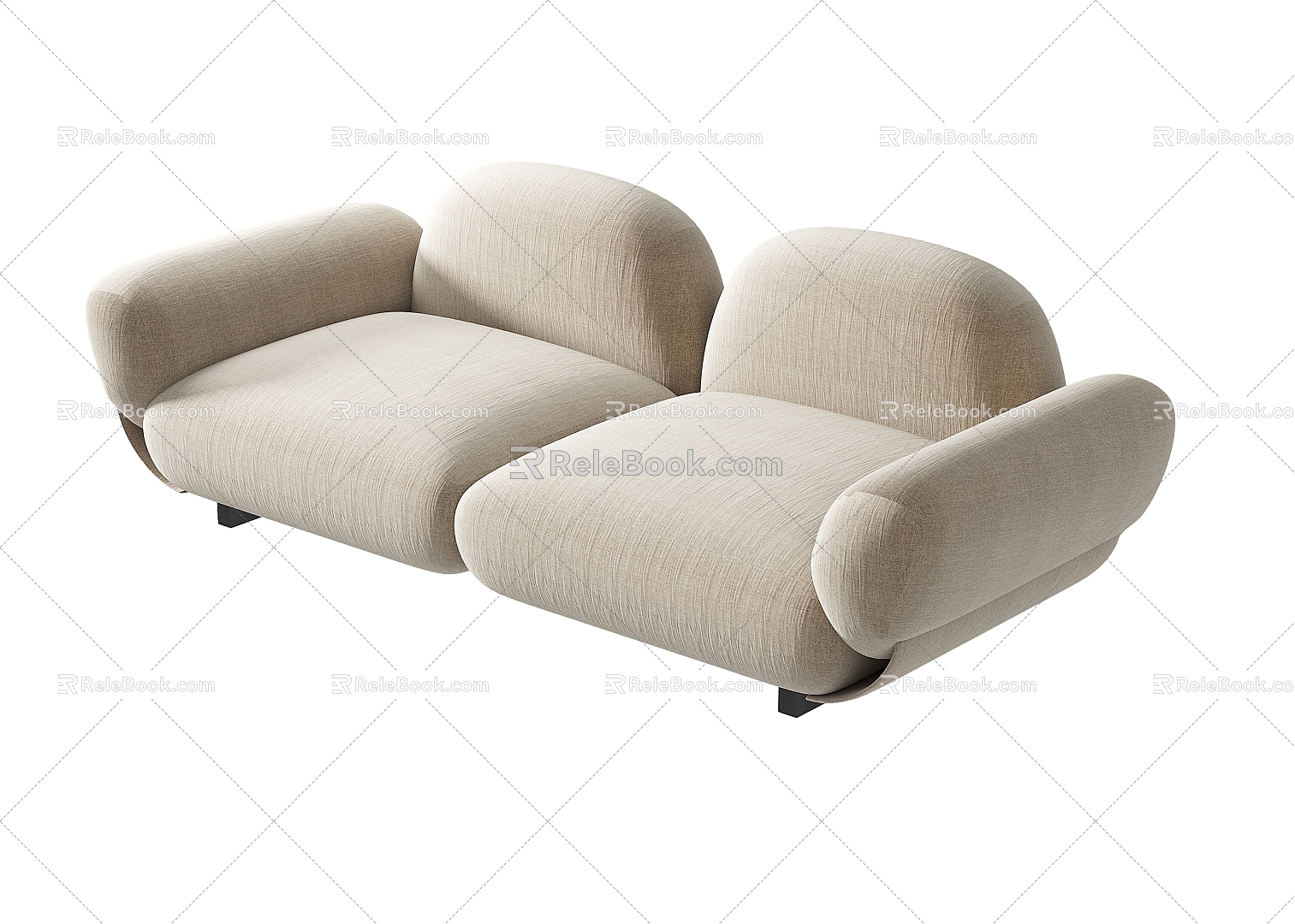 Modern double sofa 3d model