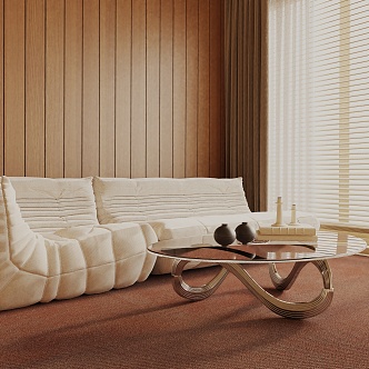 Three-seat sofa 3d model