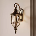 Vintage Brass Wall Lamp With Glass Shade And Classic Decorative Design