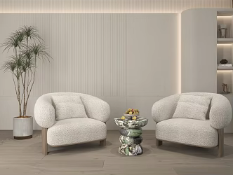 Modern Casual Sofa Combination Single Sofa 3d model