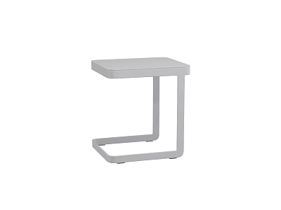 Modern Minimalist Side Table With Sleek Metal Frame And Square Top Design 3d model