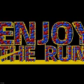 ENJOY THE RUN Photo Spot With Colorful Balls Golden Frame And Reflection