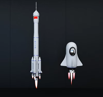 The Modern Rocket 3d model The Modern Rocket 3d model