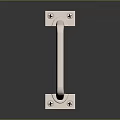 Durable Metal Hardware Tool Bracket with Mounting Holes and Sturdy Design