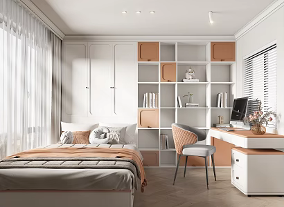 Modern Tatami Bedroom 3d model