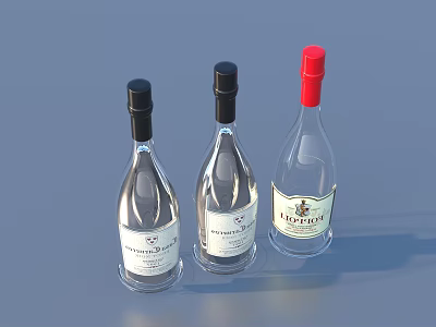 wine white wine bottle famous wine wine 3d model wine white wine bottle famous wine wine 3d model