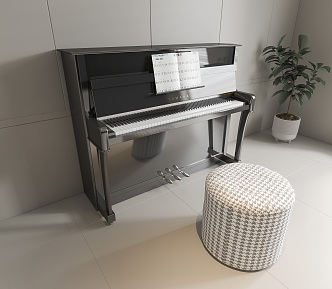 modern piano musical instrument electronic organ 3d model