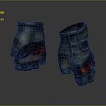 Distressed Leather Gloves With Bold Red Accents For Fashionable Protective Wear