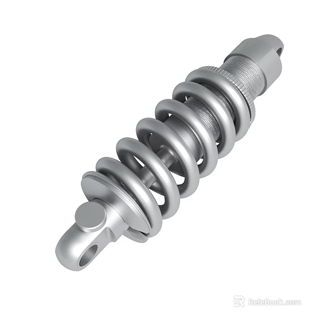 Durable Metal Shock Absorber With Coil Spring And Mechanical Structure 3d model 