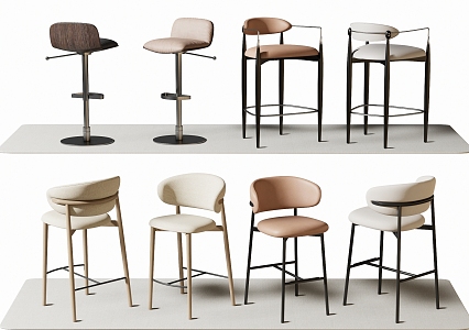 Modern Bar Chair Bar Stool High Stool 3d model