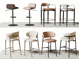 Modern Bar Chair Bar Stool High Stool 3d model