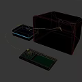 Modern Electronic Devices Including Black Speaker Small Blue Light Unit And Green Light Control Panel