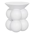 Unique White Coffee Table With Modern Spherical Stacked Ball Structure Design 3d model