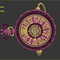 Vintage Golden Pocket Watch With Engraved Roman Numerals And Retro Design
