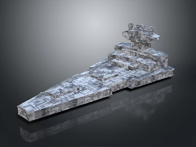 Space Aerospace Spaceship 3D Model Structure With Multiple Decks And Detailed Design 3d model