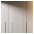 Modern Living Room Bookcase With Minimalist Beige Panel Doors And Open Storage Shelves