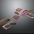 Various Colorful Decorative Rugs With Intricate Patterns And Rectangular Shapes
