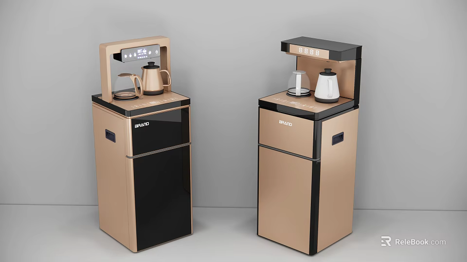 ANOVA Gold And Black Electric Tea Bar Machines With Kettles For Daily Use 3d model 