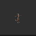 Anthropomorphic Animal Character 3D Model With Brown White Fur Long Ears Standing And Outstretched Arms