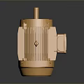 Golden Mechanical Motor Component With Heat Sink Structure And Shiny Metal Design