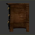 Classic Wooden Entryway Console Cabinet With Golden Handles And Multiple Drawers