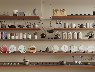 New Chinese Tea Set Teapot Tea Ornaments 3d model