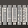 Modern Punched Column Hollow Column Hollow Column Hollow Column Gradient Perforated Column Luminous Decorative Column Gradient Hole Pillar 3d model