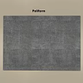 Square Gray Textured Carpet with Pollform Pattern and Modern Design 3d model