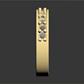 Elegant Gold Ring With Small Diamonds Smooth Shiny Surface And Reflection