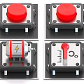 Push button valve switch control panel console controller switch 3d model