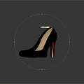 Stylish High Heel Shoes Collection Featuring Gold Sandals Black Pointed Toe And Red Heel Design