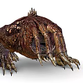 Fierce Mythical Monster Featuring Spiked Back Sharp Claws Open Mouth And Razor Teeth