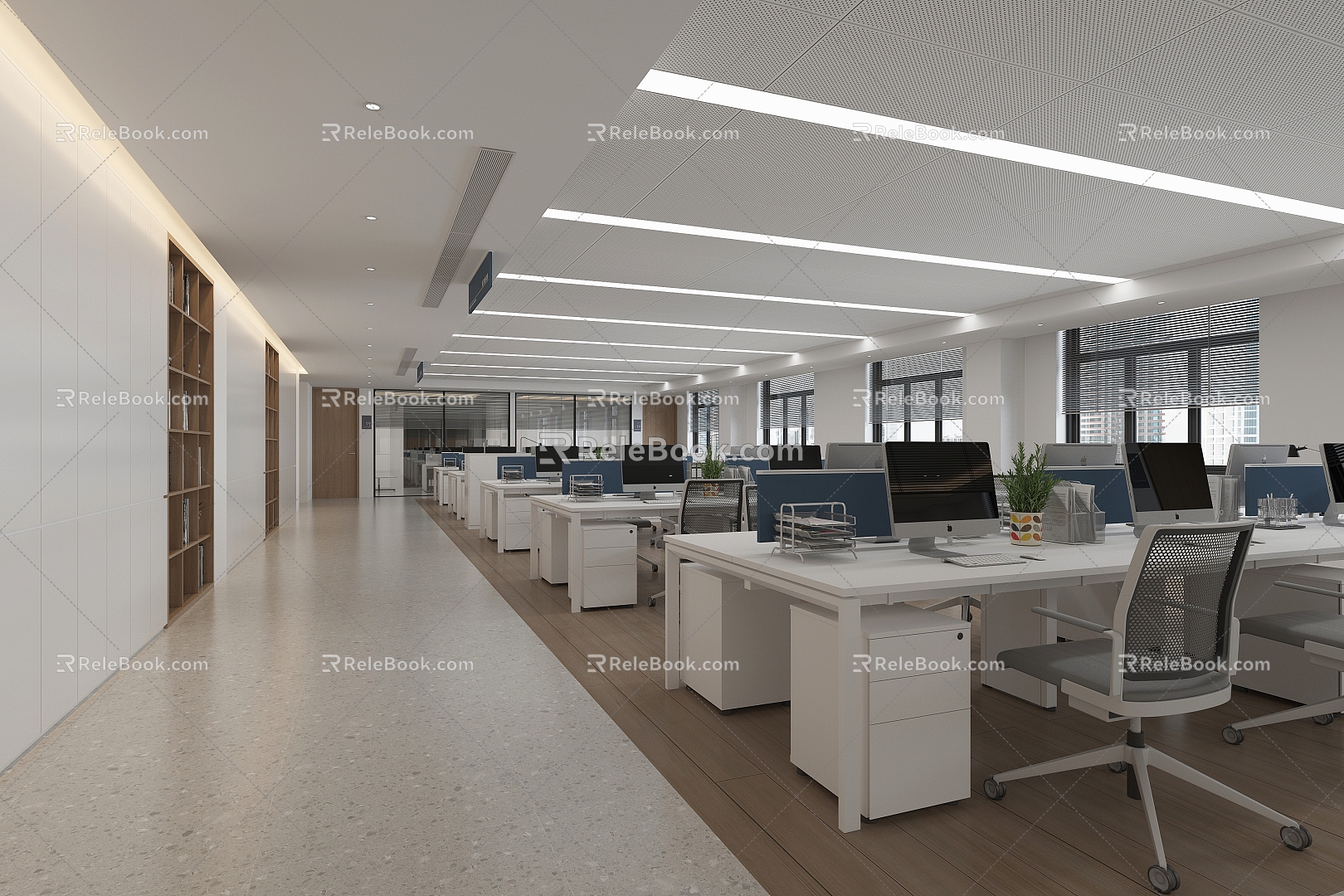 Public office space 3d model