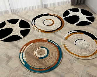 Round carpet 3d model