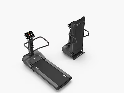 Foldable Treadmill With Digital Display Screen For Home Fitness Equipment 3d model
