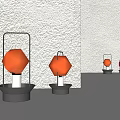Decorative Ornament Combination Of Black Metal Candle Holders With Lit White Candles In Various Sizes