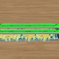 Modern Exhibition Island With White Structure Green Plants And Blue Screen