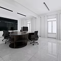 Modern Monitoring Room Command Center Office Monitoring Room 3d model