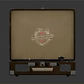 Vintage Portable Record Player With Suitcase Design Turntable And Control Knobs