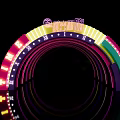 Colorful Neon Illuminated Arch With Vibrant Lights And Reflection 3d model