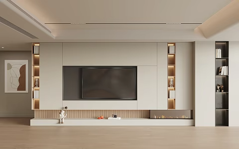 TV background wall 3d model