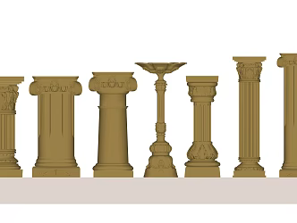 European Roman Column 3d model