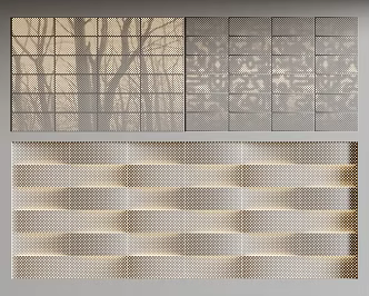 Modeling metal plate punching plate rust plate perforated plate 3d model