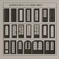 Various Black Door Designs With Glass Panels And Arched Styles Collection