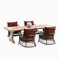 Modern Negotiation Table and Chairs Set With Wooden Top and Metal Frame Design